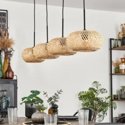 hofstein Suspension - Verre 25 cm Ripoll Écru, 4 lumières