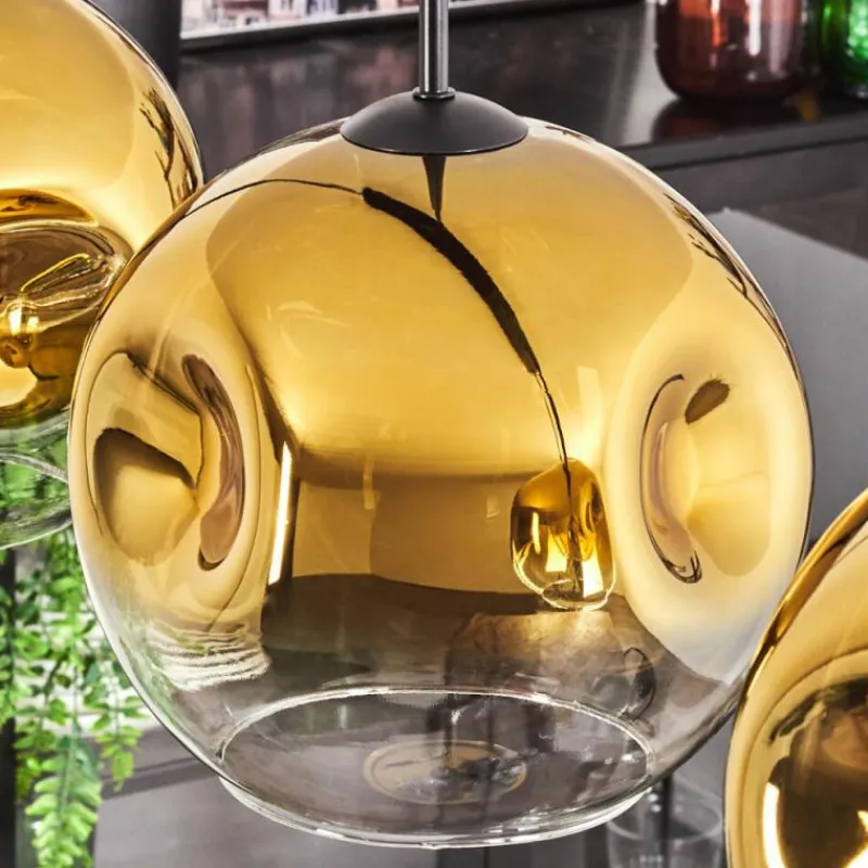 hofstein Suspension - Verre 25 cm Ripoll Or, Clair, 4 lumières