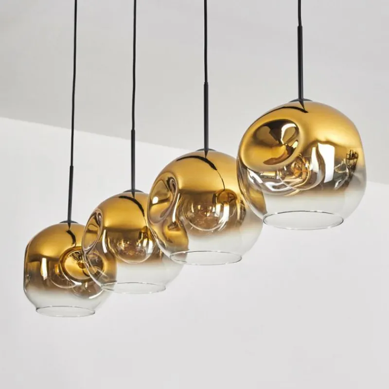 hofstein Suspension - Verre 25 cm Ripoll Or, Clair, 4 lumières