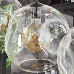 hofstein Suspension - Verre 30 cm Ripoll Clair, 4 lumières