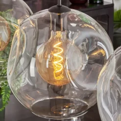 hofstein Suspension - Verre 30 cm Ripoll Clair, 4 lumières