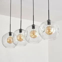 hofstein Suspension - Verre 30 cm Ripoll Clair, 4 lumières