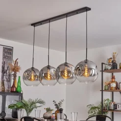 Suspension Verre Fumé-hofstein Suspension - Verre 30 cm Ripoll Clair, Fumé, 4 lumières