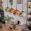 Lampes Dorées-hofstein Suspension - Verre 25 cm Ripoll Chrome, Or, Clair, Cuivré, Fumé, 4 lumières