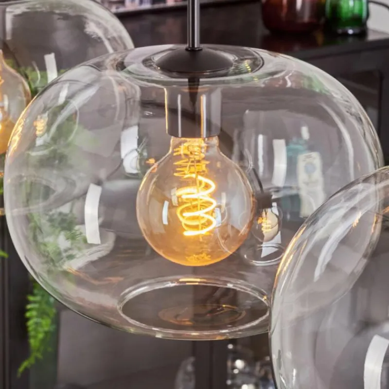 hofstein Suspension - Verre 30 cm Ripoll Clair, 4 lumières