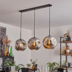 hofstein Suspension - Verre 30 cm Ripoll Chrome, 3 lumières