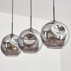 hofstein Suspension - Verre 30 cm Ripoll Fumé, 3 lumières