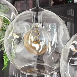 hofstein Suspension - Verre 30 cm Ripoll Clair, 3 lumières