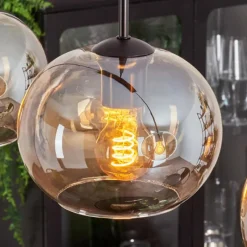 hofstein Suspension - Verre Apedo Ambre, 4 lumières