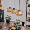 hofstein Suspension - Verre Apedo Ambre, 3 lumières