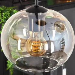 hofstein Suspension - Verre Apedo Ambre, Clair, 3 lumières