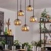 hofstein Suspension - Verre Apedo Ambre, 5 lumières