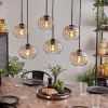 hofstein Suspension - Verre Apedo Ambre, Clair, 6 lumières
