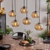 hofstein Suspension - Verre Apedo Ambre, 6 lumières