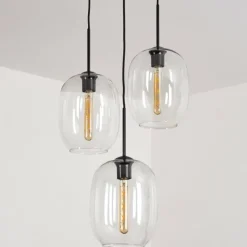 hofstein Suspension - Verre Apedo Clair, 3 lumières