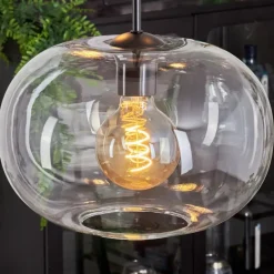 hofstein Suspension - Verre Apedo Clair, 3 lumières