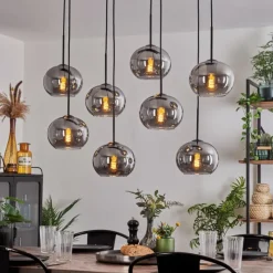 Suspension Verre Fumé-hofstein Suspension - Verre Apedo Fumé, 8 lumières