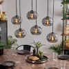 hofstein Suspension - Verre Apedo Fumé, 6 lumières