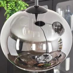 hofstein Suspension - Verre Apedo Fumé, 3 lumières