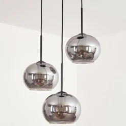 hofstein Suspension - Verre Apedo Fumé, 3 lumières