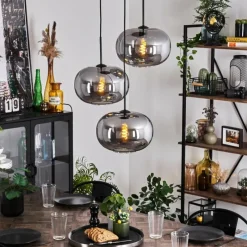 Suspension Verre Fumé-hofstein Suspension - Verre Apedo Fumé, 3 lumières