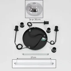 Suspension Verre Fumé-hofstein Suspension - Verre Apedo Fumé, 3 lumières