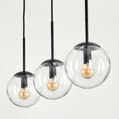 hofstein Suspension - Verre Gastor Clair, 3 lumières