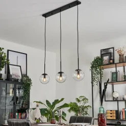 hofstein Suspension - Verre Gastor Clair, 3 lumières