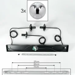 hofstein Suspension - Verre Gastor Fumé, 3 lumières