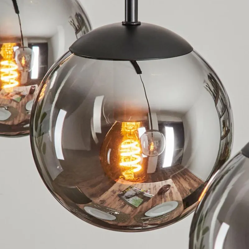 hofstein Suspension - Verre Gastor Fumé, 3 lumières