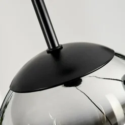 hofstein Suspension - Verre Gastor Chrome, Clair, Fumé, 3 lumières