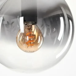 hofstein Suspension - Verre Gastor Clair, Fumé, 3 lumières