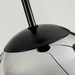 hofstein Suspension - Verre Gastor Chrome, Fumé, 3 lumières