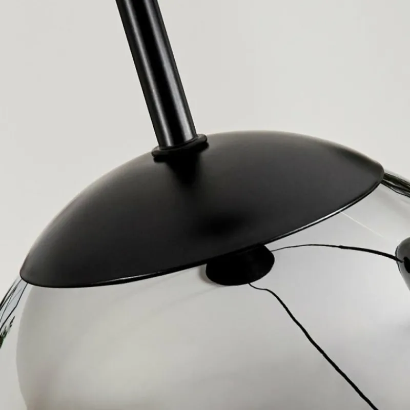 hofstein Suspension - Verre Gastor Chrome, Fumé, 3 lumières