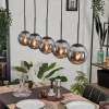 hofstein Suspension - Verre Gastor Fumé, 5 lumières