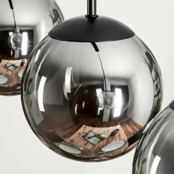 hofstein Suspension - Verre Gastor Fumé, 5 lumières