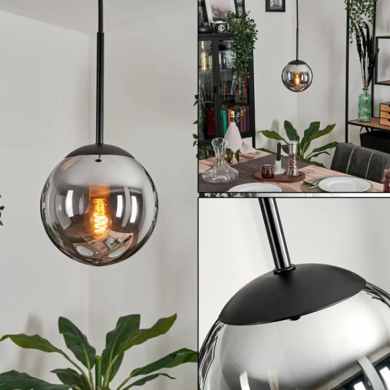 hofstein Suspension - Verre Gastor Fumé, 1 lumière