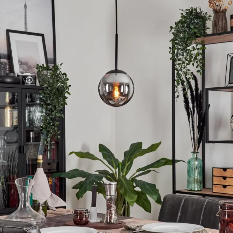 hofstein Suspension - Verre Gastor Fumé, 1 lumière