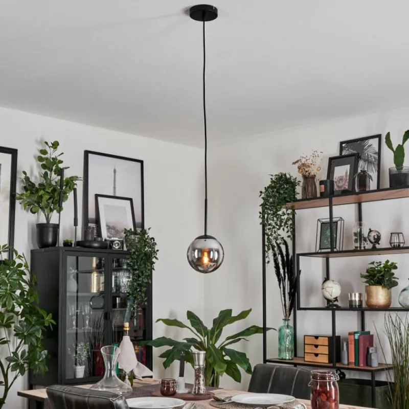 hofstein Suspension - Verre Gastor Fumé, 1 lumière