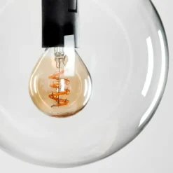 hofstein Suspension - Verre Gastor Noir, 1 lumière