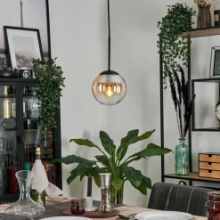 hofstein Suspension - Verre Gastor Ambre, Clair, 1 lumière