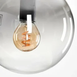 hofstein Suspension - Verre Gastor Clair, Fumé, 1 lumière