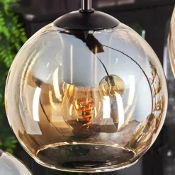 hofstein Suspension - Verre Koyoto Ambre, 8 lumières