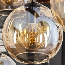 hofstein Suspension - Verre Koyoto Ambre, 8 lumières