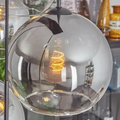 Suspension Verre Fumé-hofstein Suspension - Verre Koyoto Clair, Fumé, 8 lumières