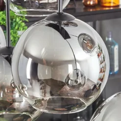 Suspension Verre Fumé-hofstein Suspension - Verre Koyoto Clair, Fumé, 8 lumières