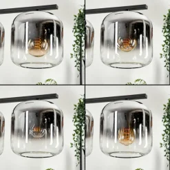 hofstein Suspension - Verre Lauden Chrome, Clair, Fumé, 4 lumières