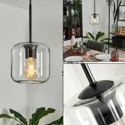 hofstein Suspension - Verre Lauden Clair, 1 lumière