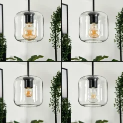 hofstein Suspension - Verre Lauden Clair, 1 lumière