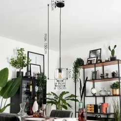 hofstein Suspension - Verre Lauden Clair, 1 lumière